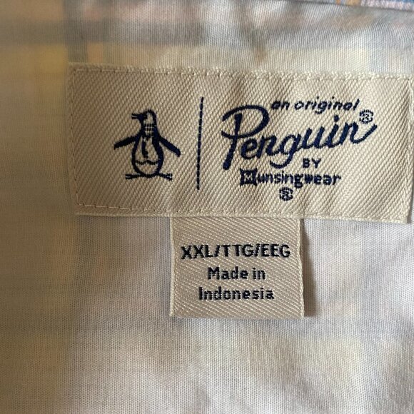 ORIGINAL Penguin Plaid Button Up BNWT XXL Shirt - Picture 7 of 9